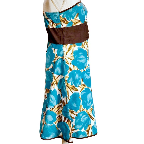 Speechless Blue Floral Strapless Fit & Flare Dress - Picture 4 of 8